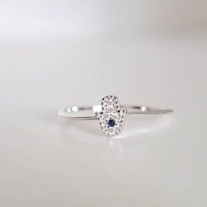 Thin Sterling Silver Hand Ring, Hamsa Ring, Dainty Women's Ring, 925 stamped,